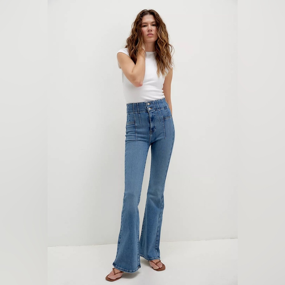 FREE PEOPLE We The Free Jayce High Rise Flare Jeans